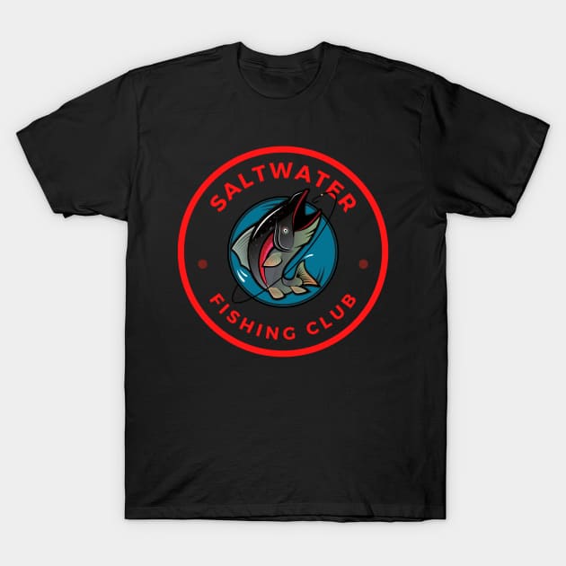 Saltwater Fishing Club Apparel T-Shirt by Topher's Emporium